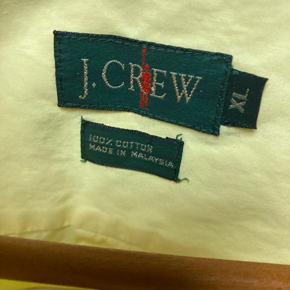 J Crew‎ Mens XL Yellow Cotton Long Sleeve Button Down Casual Shirt - Picture 4 of 14